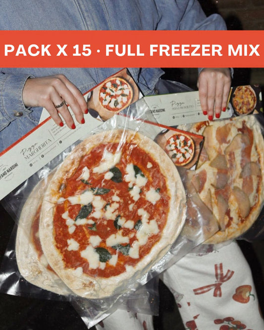 Full Freezer Mix · Pack 15 Pizzas Artesanales · 20%OFF